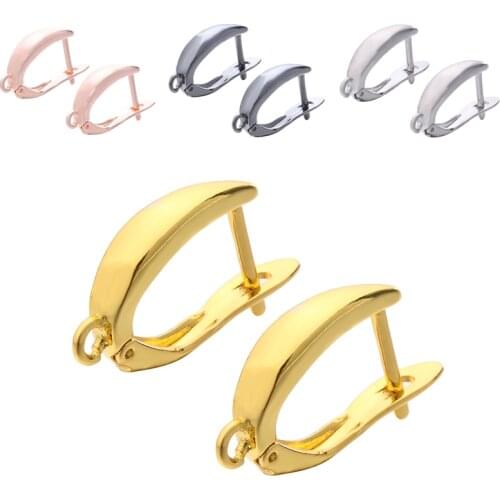 JunKang Charm smooth surface U shaped ear hook earrings accessories jewelry making DIY handmade gifts women