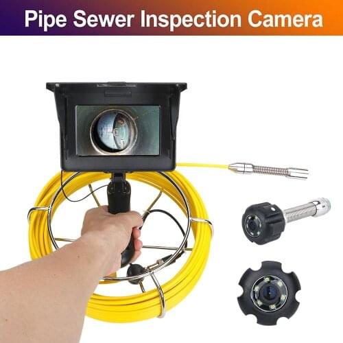 20M 5 inch 22mm Handheld Industrial Pipe Sewer Inspection Video Camera IP68 Waterproof Drain Pipe Sewer Inspection Camera Syst