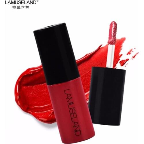 Waterproof Long-Lasting Matte Mini Lip Gloss 12 Colors Liquid Lipstick Travel Suit 3.5g Lip Makeup Brand LAMUSELAND #L18L11