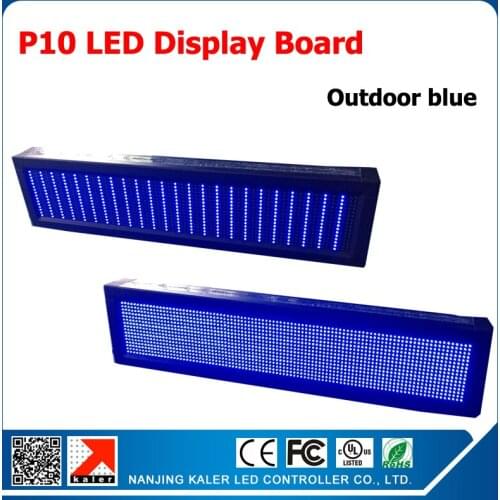 High Brightness 24*104cm P10 outdoor LED display 10mm display LED screen outdoor blue led sign