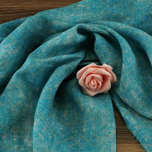 High quality pure ramie fabric New Style in Spring and Summer tissu Loose dresses and gowns sewing fabric
