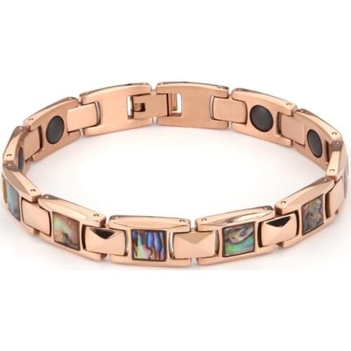 Fashion jewelry designer Pyramid Charm Bangles rose gold color Health Therapy female magnetic bracelets for women