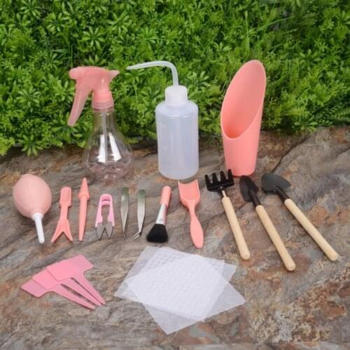 16 Pcs Garden Planter Kit Succulent Planting DIY Tool Set Transplant Seedling Tool Bonsai Fertilizer Drilling Device