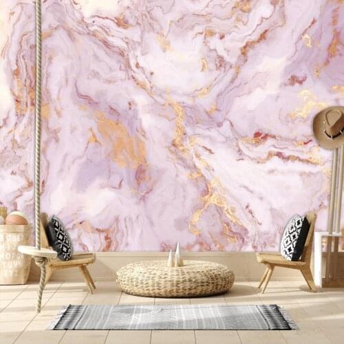 3d Pink Marble Pattern Painting Wallpapers for Living Room Wall Mural Papers In Rolls Vinyl Stickers Bathroom Floor Home Decor