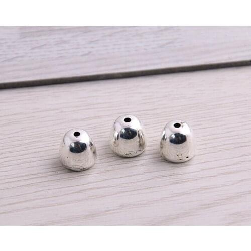 50pcs 9*10*10mm Antique Silver color Retro Bead Caps Charm Hollow Pendants Jewelry Accessories DIY Receptacle Charms