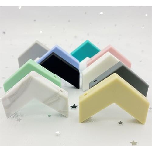 50pcs Arrow Shaped baby teether DIY beads BPA Free Silicone Loose beads Arrow chewing beads for baby chew Arrow toys teether