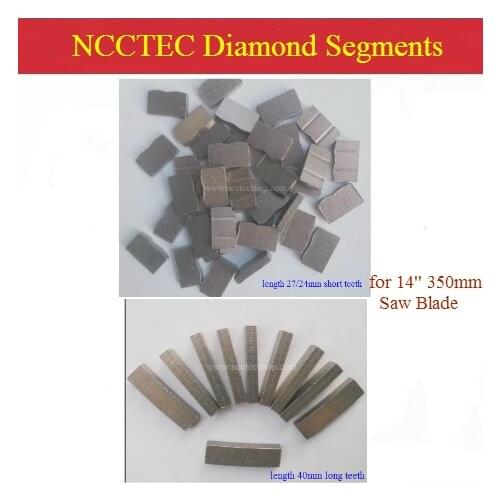 NCCTEC Diamond segments teeth tooth heads for Diameter 14'' inches 350mm saw blade cutting disc disk wheel plate FREE SHIPPING