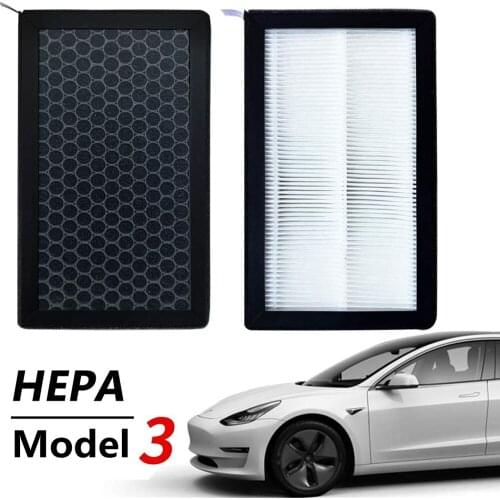 Car Air-Filter For Tesla Model 3 Air Filter HEPA 2 Pack with Activated Carbon Tesla Air Conditional Replacement Cabin 2PCS