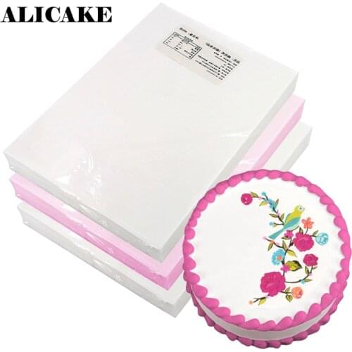 100Pcs Wafer Sheet Paper Thicken 0.3/0.65mm Print Cake Decoraion Baking Tools Digital Photo Print Wafer A4 Rice Paper