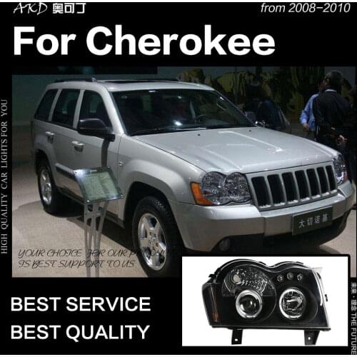 AKD Car Styling Head Lamp for Jeep Grand Cherokee Headlight 2008-2010 SRT LED Headlight DRL Hid Bi Xenon Lens Auto Accessories