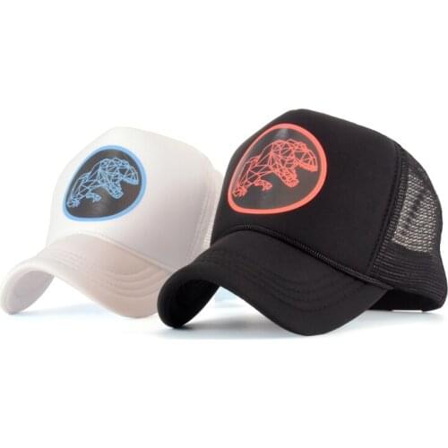 Fashion Cartoon dinosaur Baseball Cap Men Ms Funny Cool Dinosaur Sunhat Trucker Cap Hiphop Jurassic World Cool Summer Net Hat