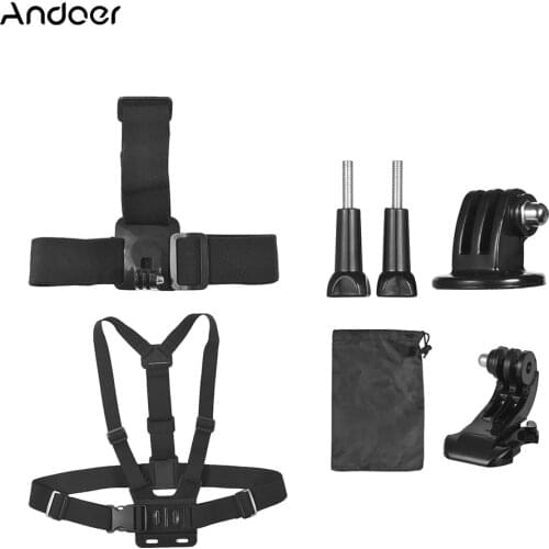 Andoer Outdoor Sports 7 In 1 Action Camera Accessories Mount Kit for GoPro Xiaomi Yi SJCAM AKASO EK7000 Brave 4 CAMPARK DBPOWER