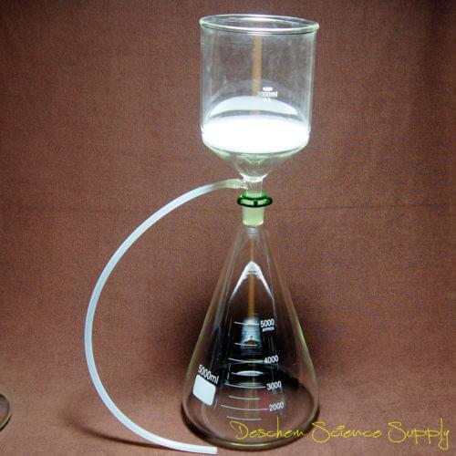 5000ml,24/40,Lab Glass Vacuum Suction Filter Kit,2L Buchner Funnel & 5 L Flask