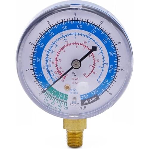 New Air Conditioner R410A R134A R22 Refrigerant Low Pressure Gauge PSI KPA Blue S25 19 dropship