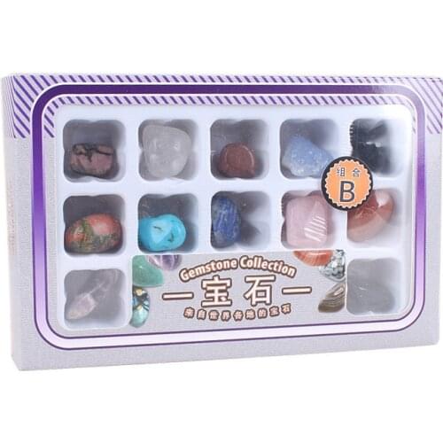 Gift Boxed 12 Kinds Of Crystal Ore Specimens Natural Geography School Early Teaching Speicemen Raw Mineral Stone