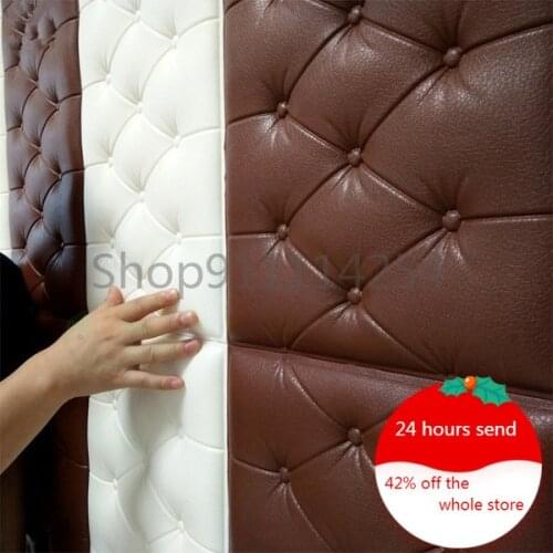 Self-adhesive Tatami 3D Wall Sticking To The Bedside Anti-collision Soft Wrap Wall Surrounding Soft Cushion Waterproof Wall Pan