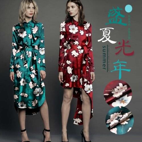 CNUM SP793 Pure Silk/Eternal Summer /Silk Fabric 93% Silk 7% Spandex Elastic/ Width1.29yd Thickness 19mm/ Unit: meter