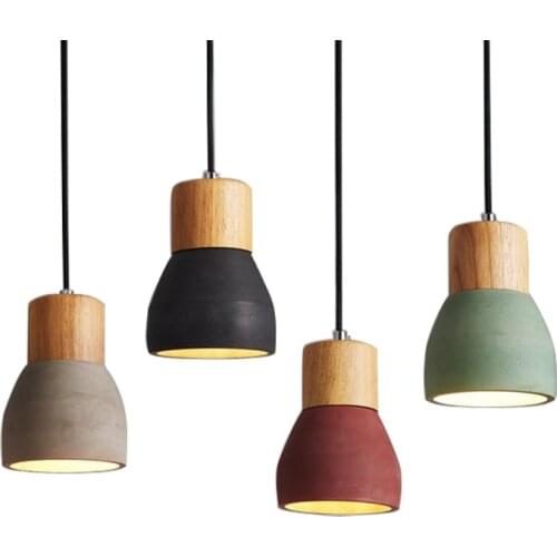 Nordic Retro Industria Cement Pendant Lights personalized Bar Cafe room Bedside hanging lights Modern simple Pendant lamp