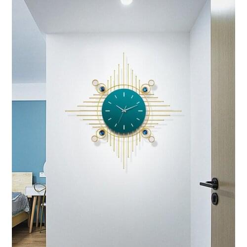 Modern Wrought Iron Wall Clocks Wall Sticker Crafts Home Livingroom Wall Hanging Decoration Hall Club KTV Wall Mural Ornaments