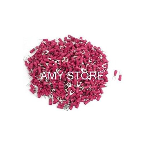 SV1.25-4S Fork Type Pre Insulated Wiring Terminals Red for AWG 22-16