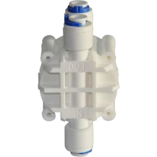 1/4" OD Tube 4 Way Valve Auto Shut Off Pressure Regulator Aquarium Water Purifier Reverse Osmosis Machine Water Filter Parts