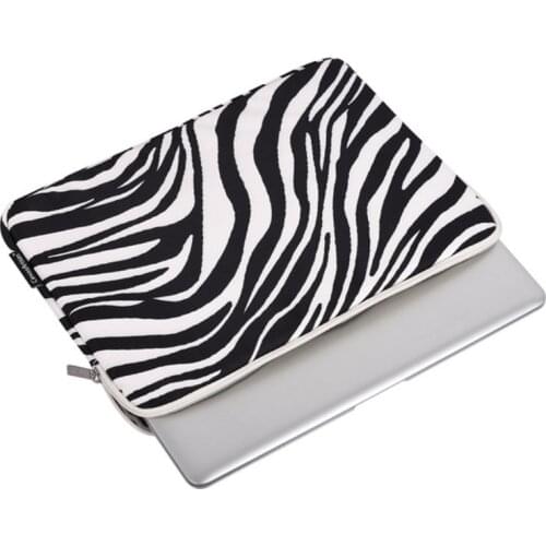 Q1FA Waterproof Tablet Sleeve Case Zebra Striped Printed Zippered Shockproof Laptop Storage Bag for 13 14 15 Inch Inner Bags 3