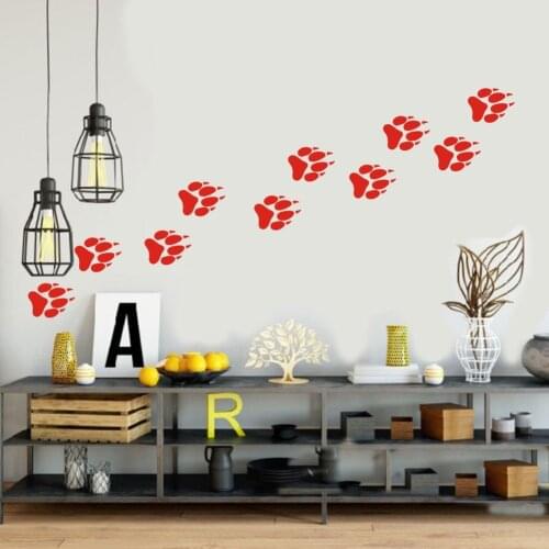 Wolf Paw sticker Print Decal Window Decal Removable Vinyl Art Wall Sticker Deraction Muursticker Living Room Bedroom JB016