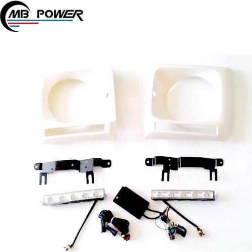 W463 G63 G500 G400 G350 W463 light cover with silver led light fit for G CLASS W463 G63 G500 1990-2018 year light cover