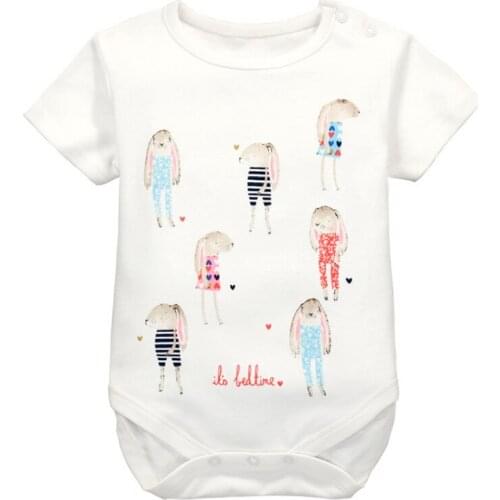 Y435free shipping Baby suits summer new cotton baby clothes short-sleeved triangle jeans shells chicks newborn Bodysuits clothes