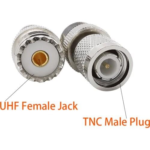 1PCS RF Coaxial Straight Adapter UHF SO239 SO-239 Female Jack to TNC Male Plug Connector Straight Converter for Antennas WiFi