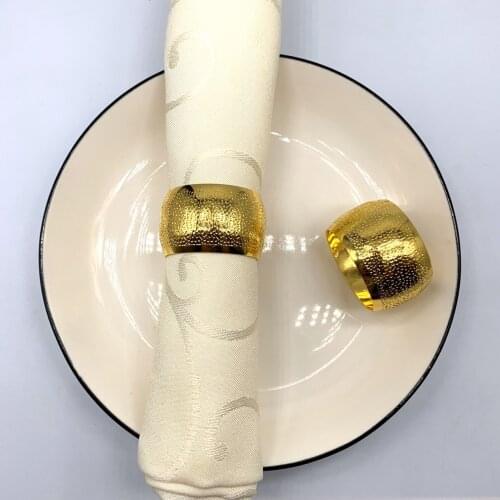 10PCS/Metal Napkin Ring Gold Round Bead Napkin Ring Desktop Decoration Used for Family Party Hotel Wedding Napkin Holder Jewelry