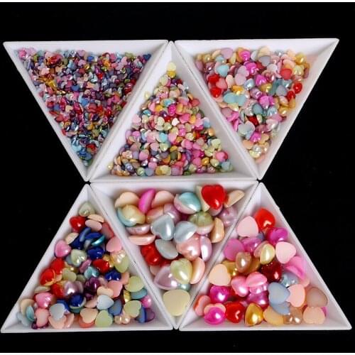 10Pcs Plastic Rhinestones Beads Crystal Nail Art Decoration Sorting Trays Accessory White