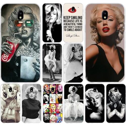 158H Marilyn Monroe With a Cat and Soft Silicone Tpu Cover phone Case for Samsung j3 j5 j7 2016 2017 a3 2016 a5 2017 a6 2018