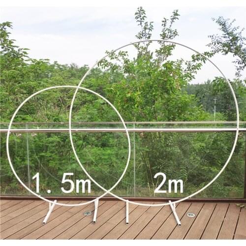 2m Circle Iron Wedding Arch Outdoor Lawn Mariage Birthday Party Holiday Decoration Background Frame Balloon Flower Arch