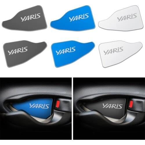 4PCS Car Inner Door Handle Bowl Cover Trim for Toyota yaris Emblem Car Styling Accessories