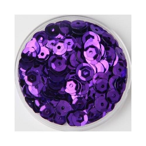 50g(10000pcs) 4mm Cup Loose Sequins Round Paillette Wedding Garment Accessory Sewing Craft Purple Confetti Spangles