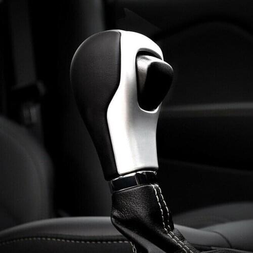 ABS Silver Car Gear Shift Knob Shifter Lever Head Cover Trim Fit For Jeep Cherokee 2014 2015 2016 2017 2018 Accessories