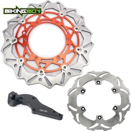 BIKINGBOY Front Rear Brake Discs Disk Rotor Bracket For KTM 125 144 150 250 SX 350 SXF 11-17 XC-F 450 EXC 10 11 12 13 14 15 16