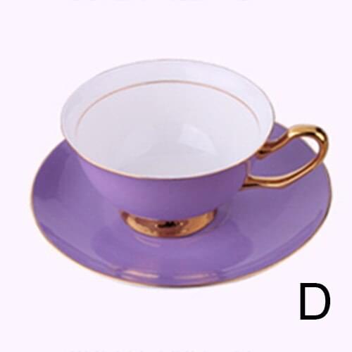 Porcelain coffee cup and saucer bone china coffee set "C" mark design Top Grade outline in gold tea cup and saucer set saucer se