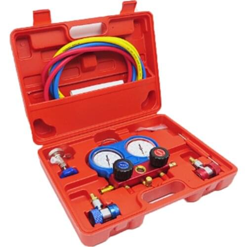 Air Conditioning Cooling Kit for R134A AC Pressure Gauge Set Automatic Repair Kit Fluoride Replenishment Repair Tool