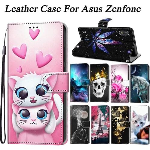 Leather Case For Asus Zenfone 3 Max ZC520TL/5 Lite ZC600KL Cartoon Cover For Asus Go ZB500KL/ Live L1 ZA550KL/Max M1 ZB555KL