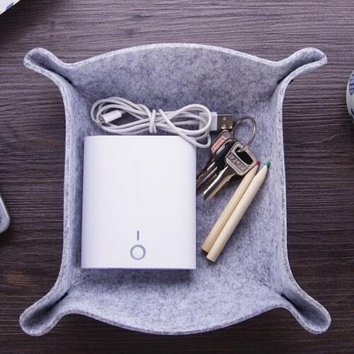 FUYOUSHENZHU Fashion storage box Felt storage tray desktop sundries collection box Storage box for office living room