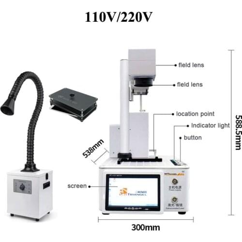 New M-triangel DIY printer CNC Laser Cutting For iphone 11 Xs Xsmax X Back Glass Remover Lcd Frame Repair Laser Separate Machine