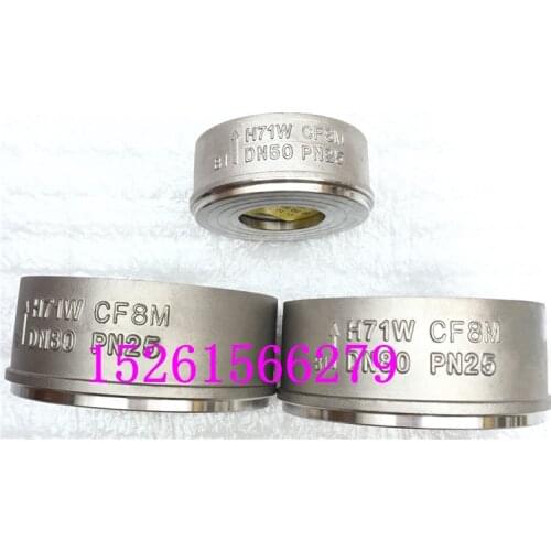 H71W-25R Stainless Steel Wafer Check Valve DN15-200 Unidirectional Check Valve 316 Spring Check Valve