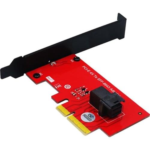 PCI-E 4X to SFF-8643 Adapter Card U.2 Pcie Nvme to PCI-E SSD Hard Disk Desktop Computer Expansion Adapter Card