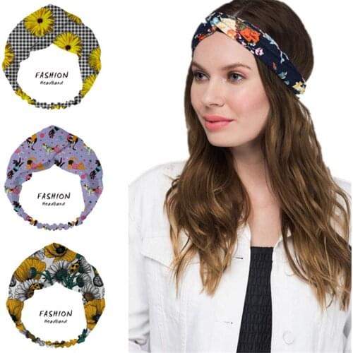 Women Chrysanthemum Bandanas HairBands Turban Headwear Head Wrap Women Hair Accessories for Women girls Hair Bands ladies Hoop