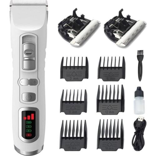 Korea Design Super Professional Rechargeable Hair Clipper For Barber Salon Hair Trimmer Ceramic Cutter Cutting Machine