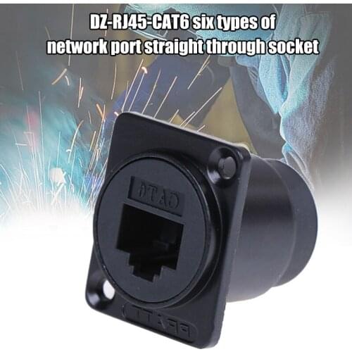RJ45 D-type Module Socket Female Signal Connector Cat6 Panel Ethernet Extension Interface Adapter NK-Shopping