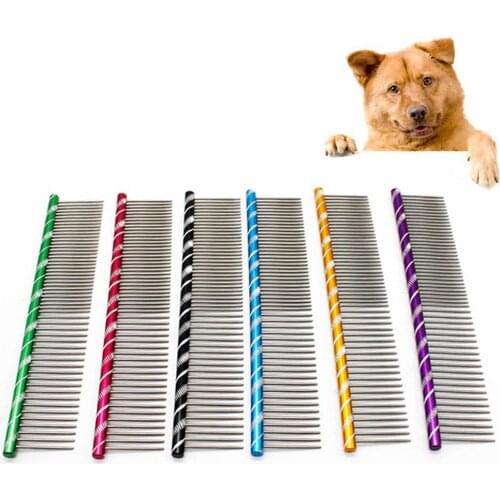 Pet Dog Grooming Comb Brush Single Row Teeth Paw Print Dog Hair Removal Brush Dog Grooming Comb Dog Cat Supplies Pet Products