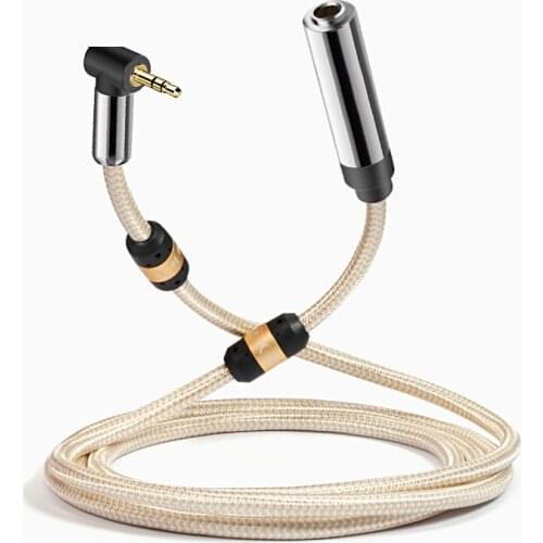 Stereo AUX 3.5mm male to 6.35mm 1/4'' Female Adapter Audio Extension Cable for Laptop Cell phone to Piano Guitar Mixer Amplifier